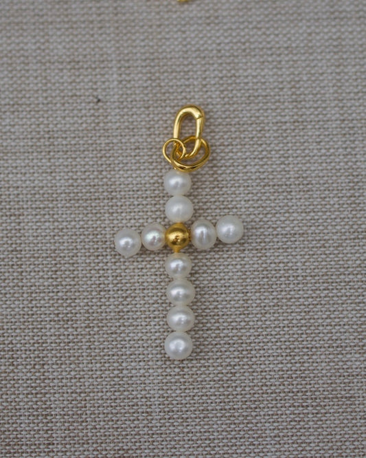 Charm Pearly Cross - ALHAJA