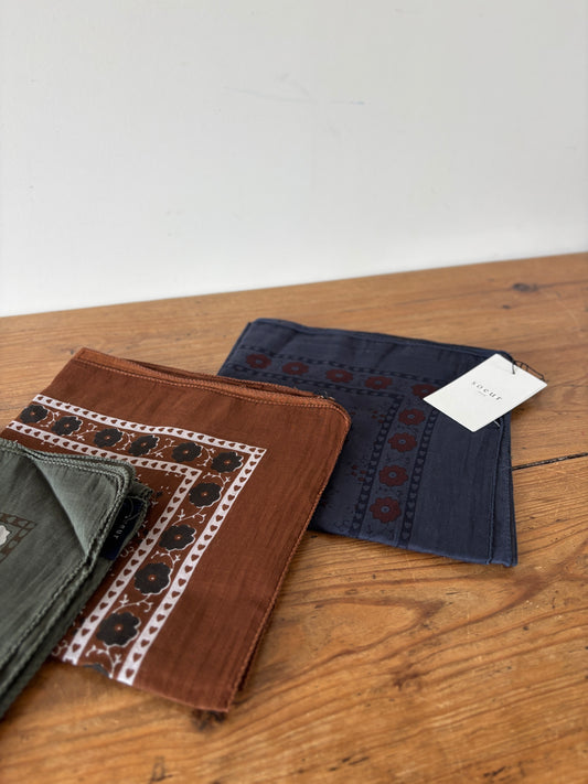 Foulard Classique Navy/Figue - SOEUR PARIS