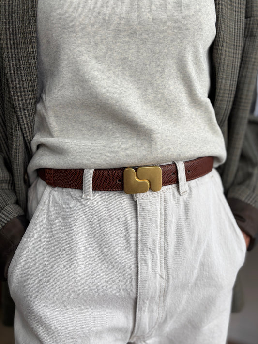 Ceinture Ninon Cuir Caviar - SOEUR PARIS