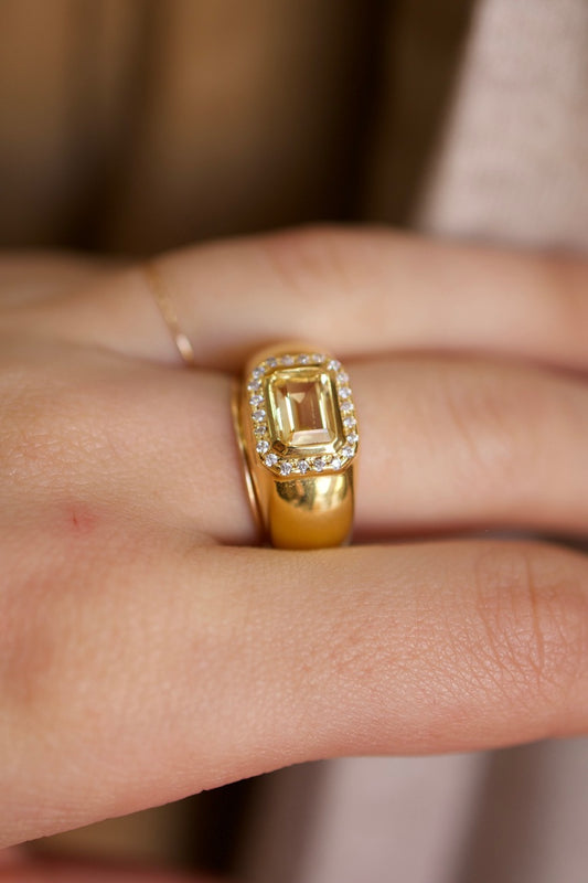 Chevalière 01 Citrine - IRENE D'ARLOZ