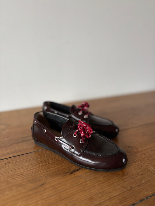 Boat Loafer Brushed Burgundy - POSA