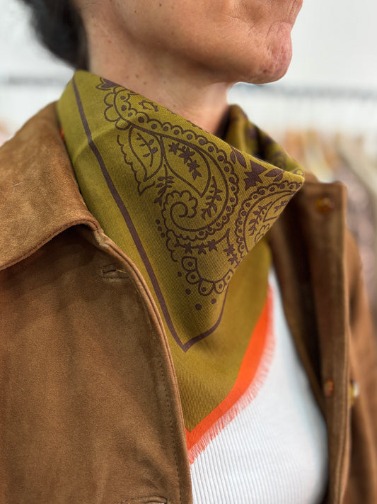 Foulard Palmeraie Dull Gold - ANTAN CRÉATIONS