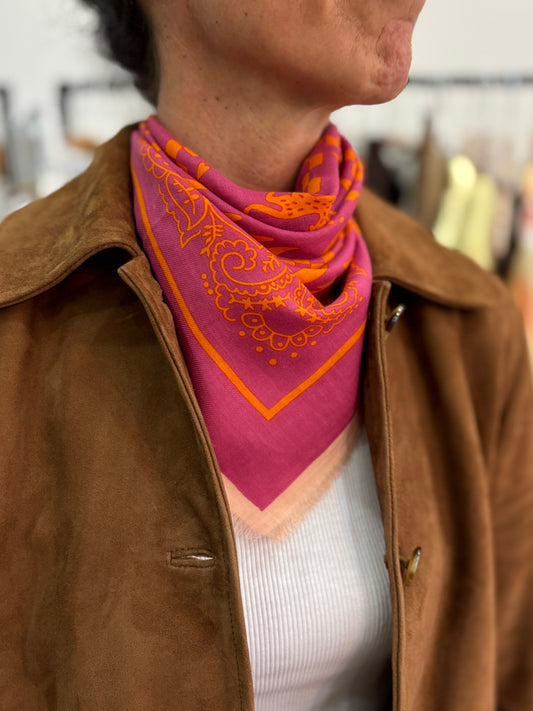 Foulard Palmeraie Carmine - ANTAN CRÉATIONS