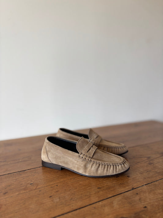 Penny Loafer Wrinkle/Suede Drizzle - POSA