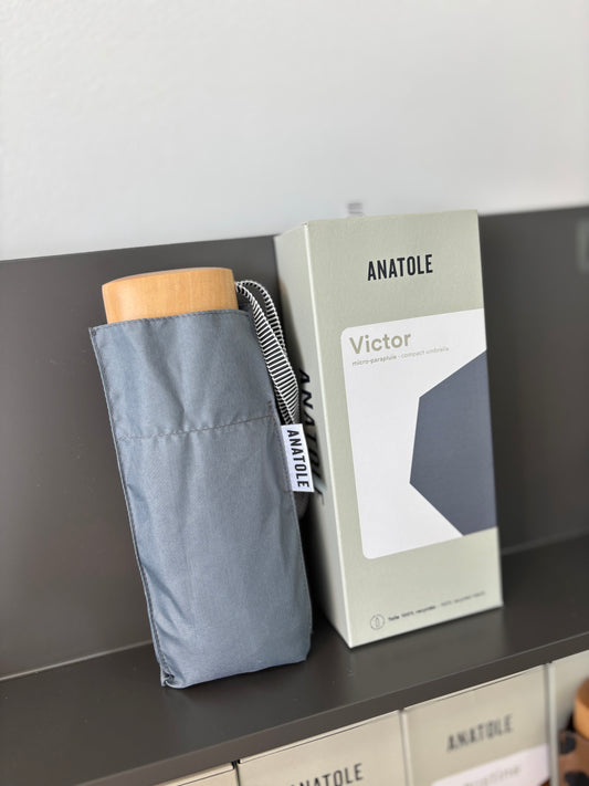 Mini-Parapluie Victor Bleu-Gris - ANATOLE
