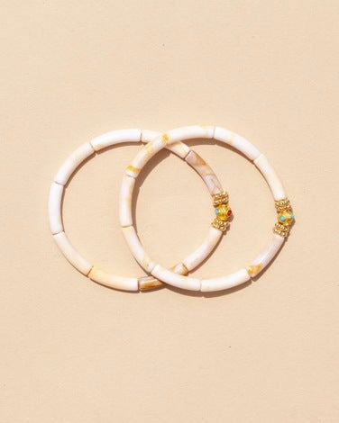 Bracelets Duo Mini Léo Full White - JUHU
